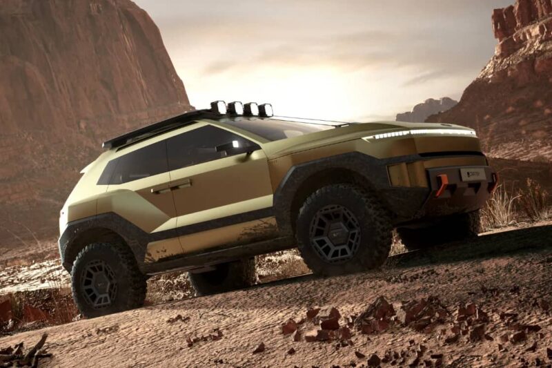 Hyundai’s Crater concept goes full adventure mode with 35 inch tires and a bottle opener tow hook